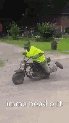 Ight Imma Head Out Funny Man Riding Bike GIF | GIFDB.com