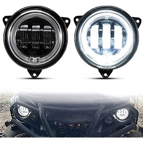 Can-Am Outlander LED Low Beam Headlights with Halo Ring DRL Kit | A & UTV PRO