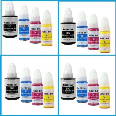 4 Kit de 4 bouteilles d'encre compatible CANON - G2411 G1800 G3000 G2100 prix tunisie - Price.tn