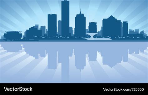 Milwaukee wisconsin skyline Royalty Free Vector Image