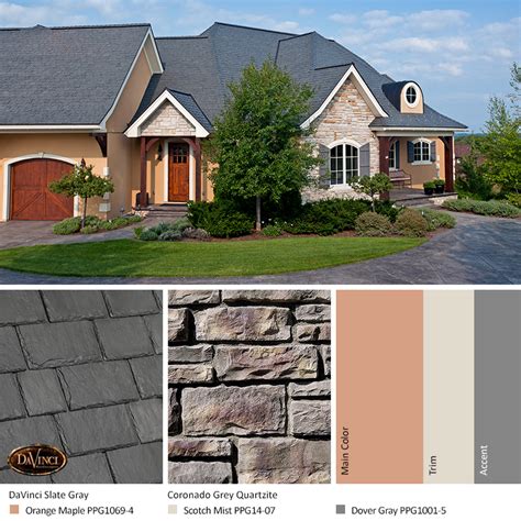 Gray Stone Exterior Color Schemes – DaVinci Roofscapes