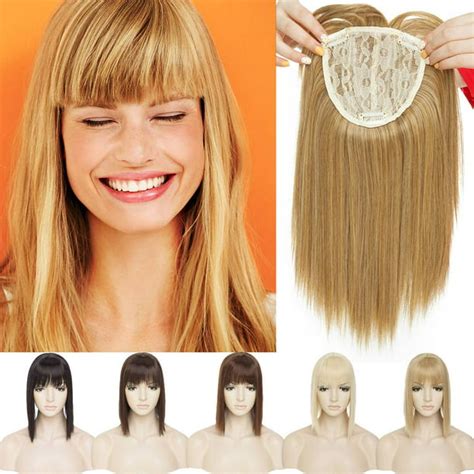 SEGO Clip in Hair Topper with Bangs Synthetic Straight Wiglets for Women Hair Extensions for ...