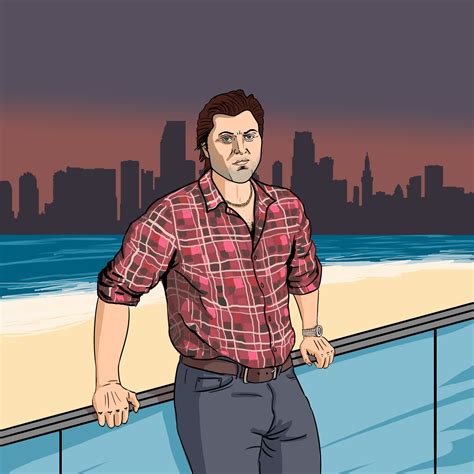 GTA Vice City art style picture I made of myself. Always really liked ...