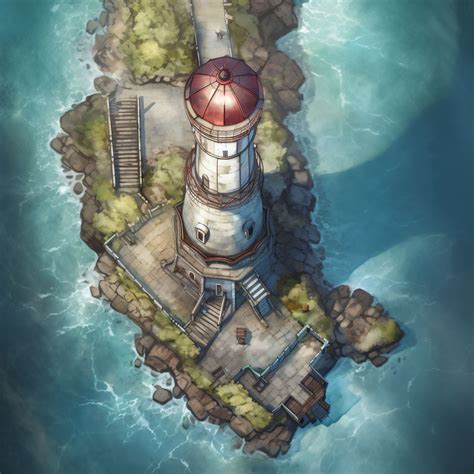 Lighthouses, 2 Dnd Battle Map, Pathfinder, D&D, Battlemap, Dungeons and Dragons, Roll20, Fantasy ...