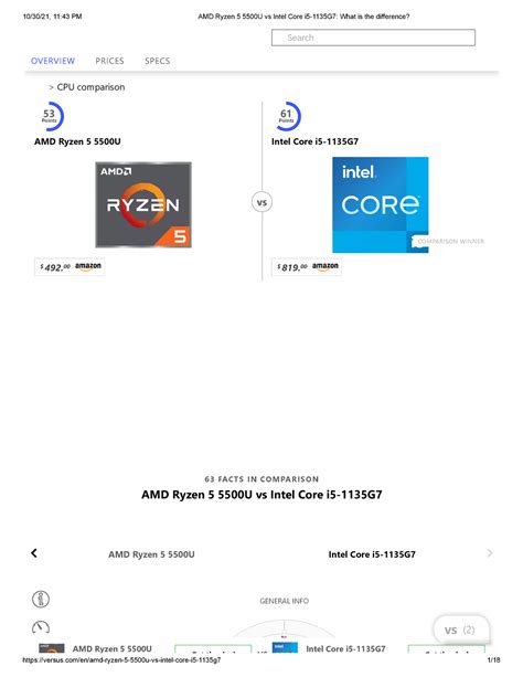 AMD Ryzen 5 5500U vs Intel Core i5-1135G7 What is the difference - CPU ...