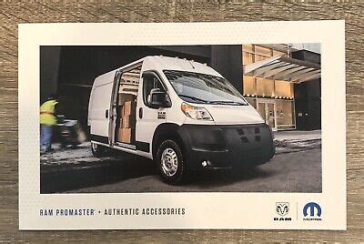 2017 DODGE RAM PROMASTER ACCESSORIES 6-page Original Sales Brochure | eBay