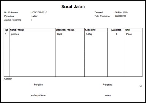 Contoh Invoice Dan Surat Jalan - JamarcusminDavenport