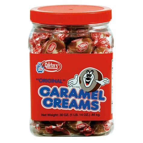 Goetze's Caramel Creams Candy 30 Oz Jar-Cartnut.com