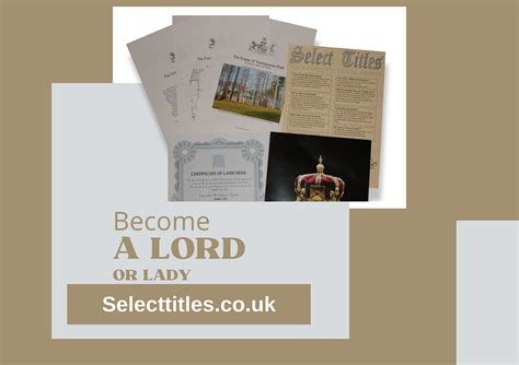 Become a Lord or Lady - Select Titles - Medium