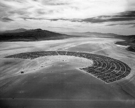 Aerial View Of Burning Man Festival Photograph by Michael Okimoto