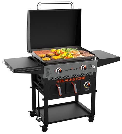 Blackstone 2-Burner 28" Griddle with Electric Air Fryer and Hood – BrickSeek