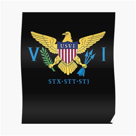 "USVI Flag logo w/ STT STJ STX COLOR - U.S. Virgin Islands St. John, St Thomas & St Croix ...