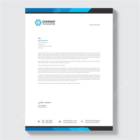 Business Letterhead Stationery Template Download on Pngtree