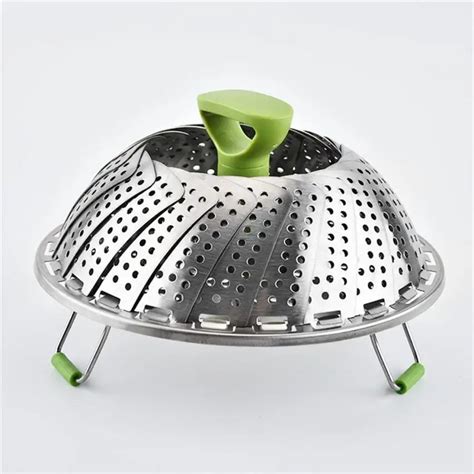 Steamer steam basket Stainless Steel Vegetable folding steamer Basket Folding steam rack Insert ...