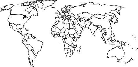 World Map Drawing (PNG Transparent) | OnlyGFX.com