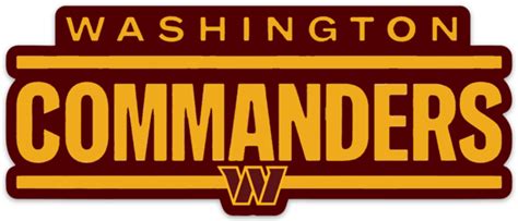 Washington Commanders Name Logo Insignia Type Die-Cut MAGNET | eBay