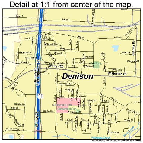 Denison Texas Street Map 4819900