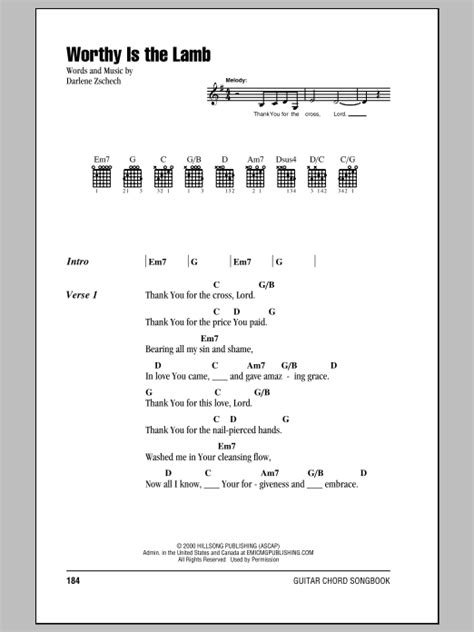 Worthy Is The Lamb by Darlene Zschech - Guitar Chords/Lyrics - Guitar Instructor