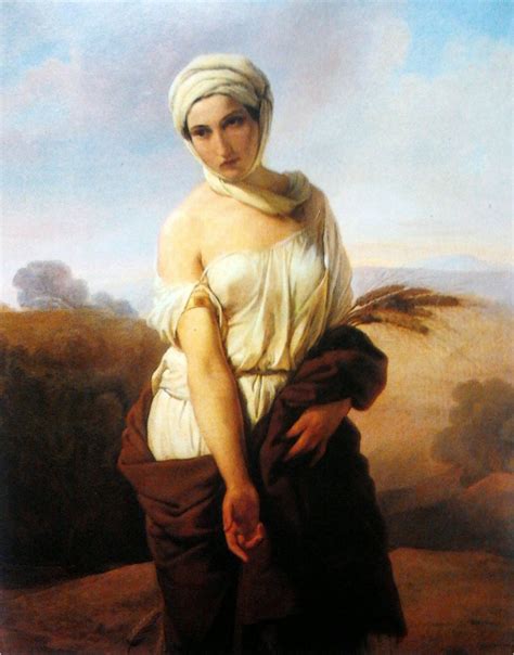 Francesco Hayez, A Portrait of a Woman as Ruth (1853) | Book of ruth ...