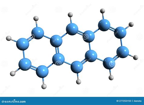 Anthracene Molecular Structure On Black Background Stock Photo | CartoonDealer.com #42107274