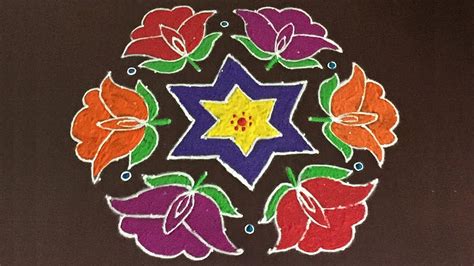 Latest Sankranti Flowers Kolam Designs 15 to 8 | Sankranthi Muggulu ...