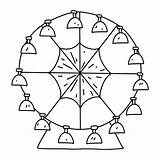 Ferris Wheel Coloring Page Stock Illustrations – 21  sketch template