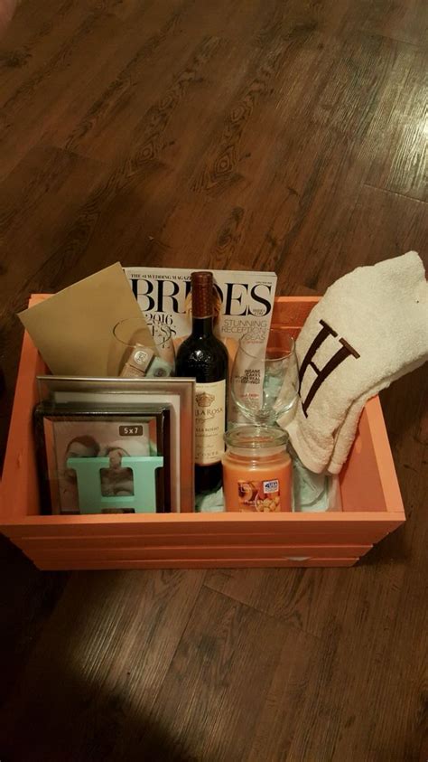 Engagement gift basket | Engagement gift baskets, Engagement gifts, Diy engagement gifts