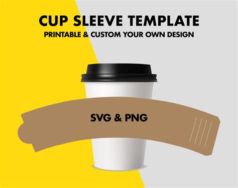 Cup Sleeve Template Perfect for Creating Your Own Personalized - Etsy