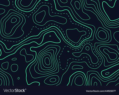 Dark background with green topographic contour map