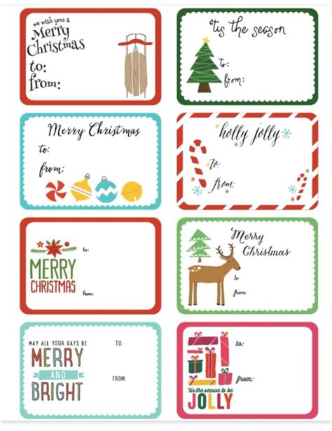 Free Christmas Printables - gift tags and gift card holders - MegaMom | Christmas labels ...