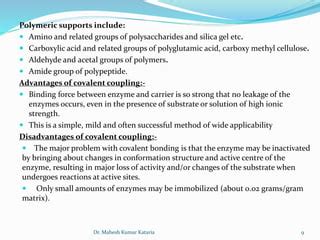 Enzyme immobilization and applications | PPT