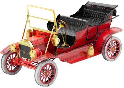 1908 Ford Model T Red Color Metal Earth | 3D Metal Model Kits