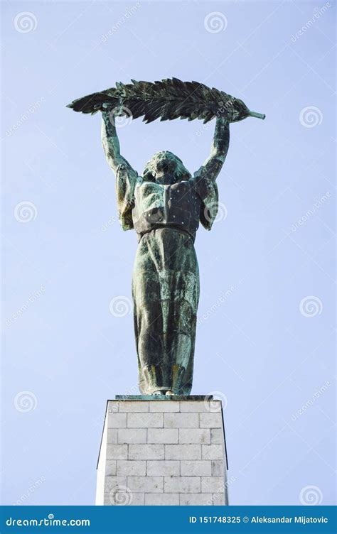 Statue of Liberty Gellert Hill Budapest - Hungary Stock Image - Image ...