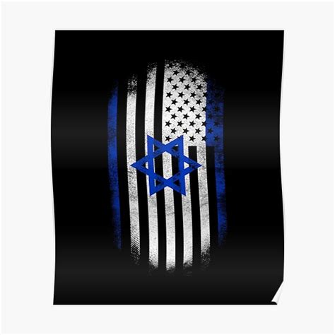 "Israeli American Flag Israel and USA Design" Poster for Sale by ...