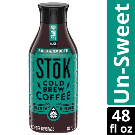 SToK Black, Unsweetened, Medium Roast Arabica-Based Blend Cold Brew ...