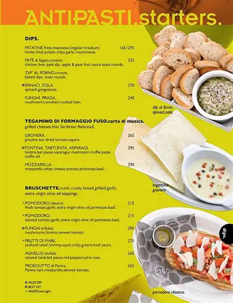 Cibo Menu, Menu for Cibo, Greenbelt, Makati City - Zomato Philippines