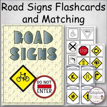 Road Signs Flashcards and Matching by Adaptive Tasks | TpT