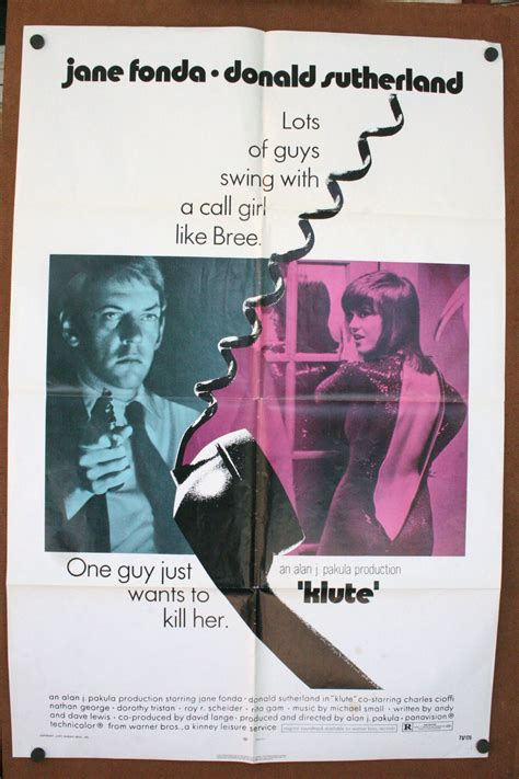 KLUTE, Jane Fonda Movie Poster