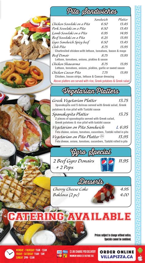 Britannia Menu Guide