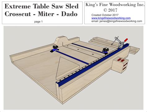 Plans for the Extreme Crosscut Miter Dado Table Saw Sled | Table saw ...