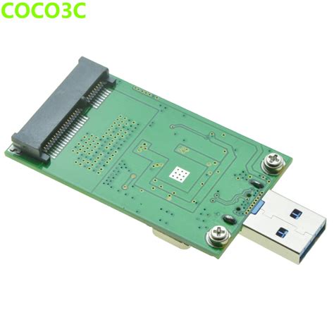 USB 3.0 to mSATA SSD adapter mini PCIe mSATA 6Gb/s Drives card to USB Converter Card as USB3.0 ...