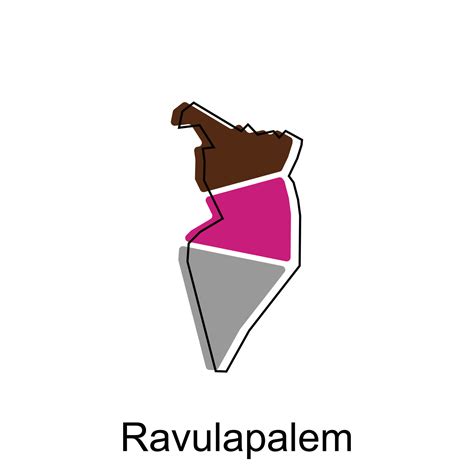 Ravulapalem City of India Country map vector illustration design ...