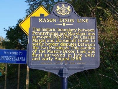 Mason-Dixon Line Historical Marker