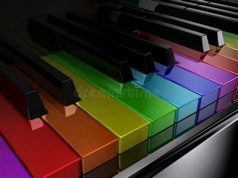 The rainbow piano stock illustration. Illustration of cultural - 21221712