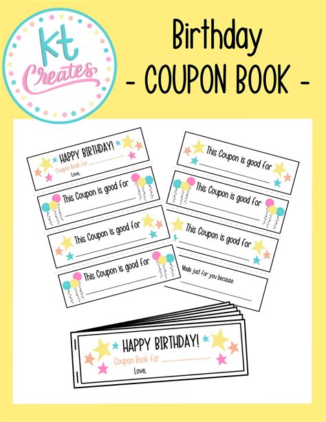 Printable Birthday Coupon Template Editable Gift Voucher ...