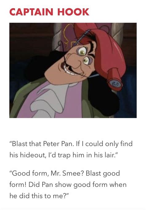 Captain Hook Quotes Peter Pan Disney - Petspare