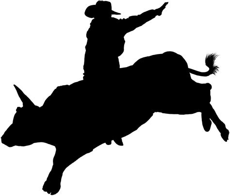 Silhouette Bull Rider at GetDrawings | Free download