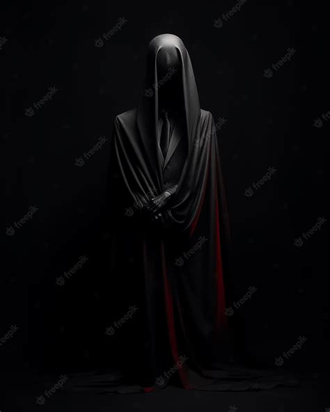 Premium AI Image | A black ghost in formal black suit