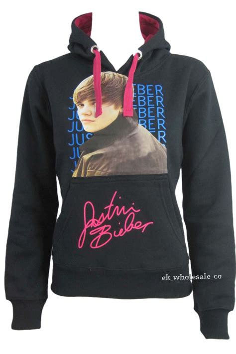 B16 NEW WOMENS / GIRLS JUSTIN BIEBER HOODIE TOP 8-14 | eBay