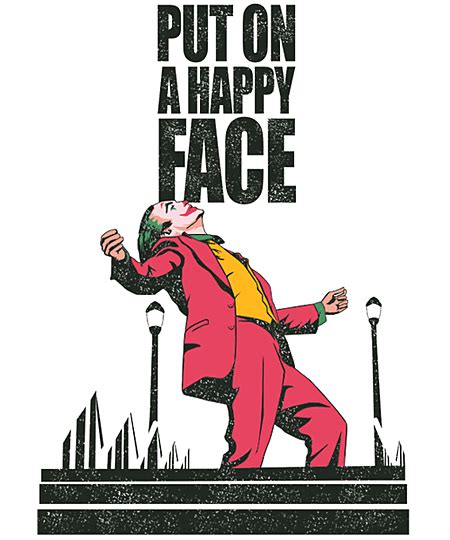 Put on a happy face from Qwertee | Day of the Shirt | Joker artwork, Joker cartoon, Joker art